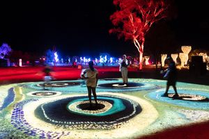 Exclusive to Melbourne: Stunning Aboriginal art installation showcases Red Centre light festival